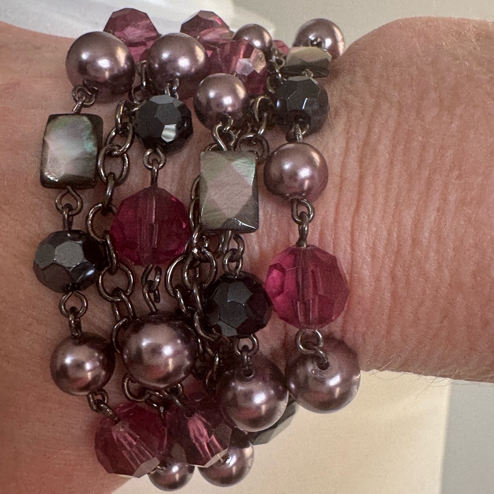 Lia Sophia Beaded Hematite Bracelet